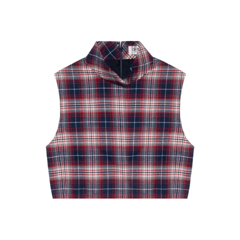 CELINE Crop Tops Women's Blue-0