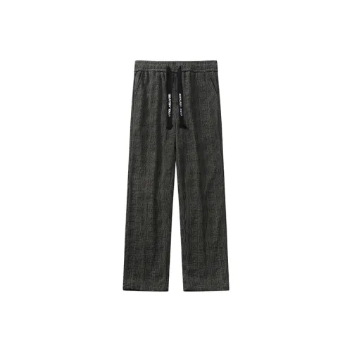 FAKE VINTAGE Casual Pants Unisex Army Green