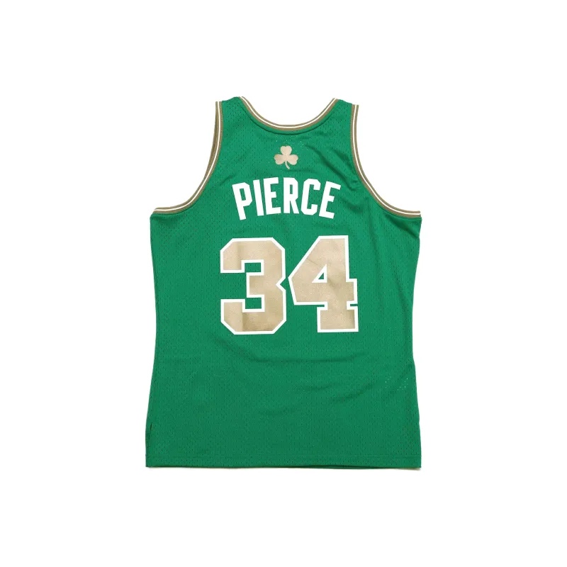 Mitchell & Ness x NBA SWINGMAN Fan Edition St. Patrick's Paul Pierce Basketball Jersey Unisex Green-1