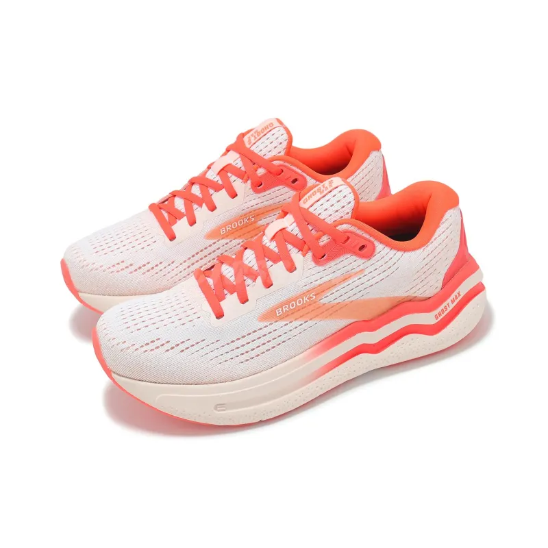 Brooks Ghost Ma Cushioning Slip Resistant Low Top Casual City Commute Running Shoes Women's Pink-2