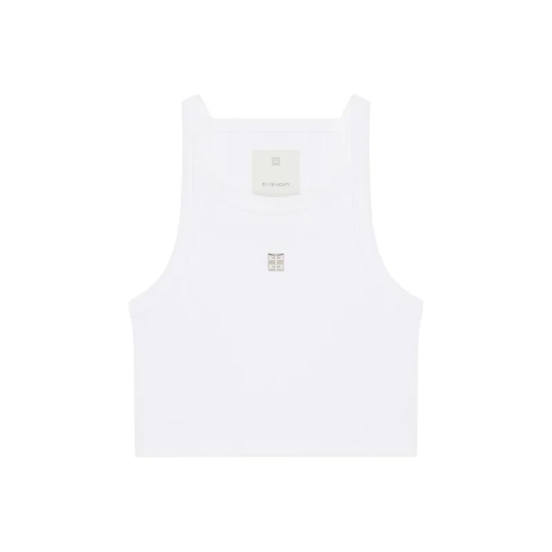 Givenchy Cropped Tank Top 'White'-0