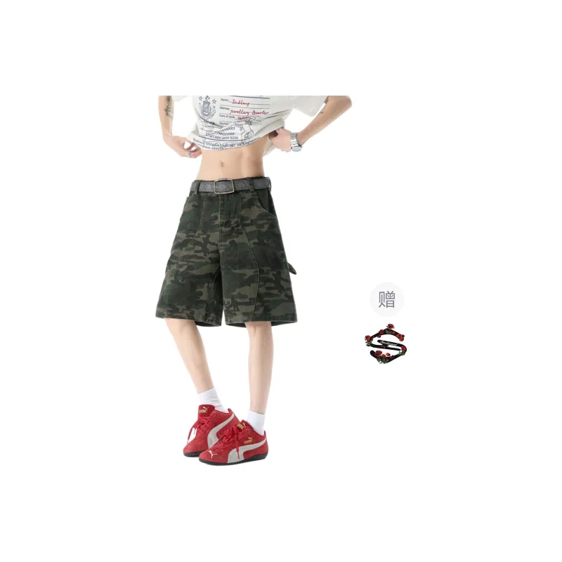 Universal Templates Denim Shorts Unisex Camouflage-6