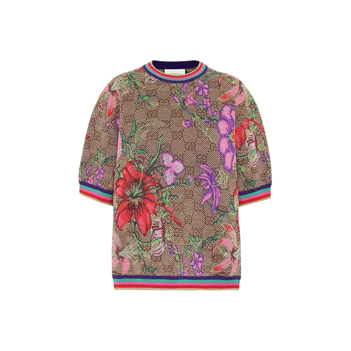 GUCCI T-Shirts Women's Brown-0