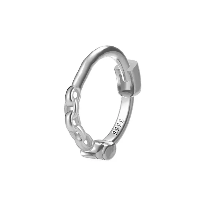 GUDUD S999 Fine Silver Earrings Unisex-5