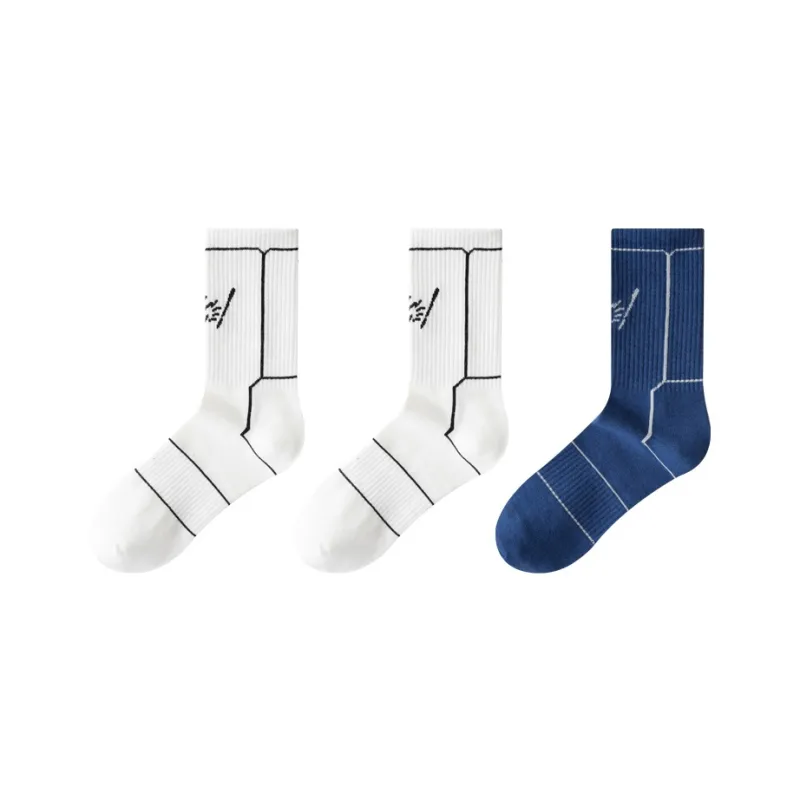 H YXIANG Mid Calf Socks Men's 3 Pack-1