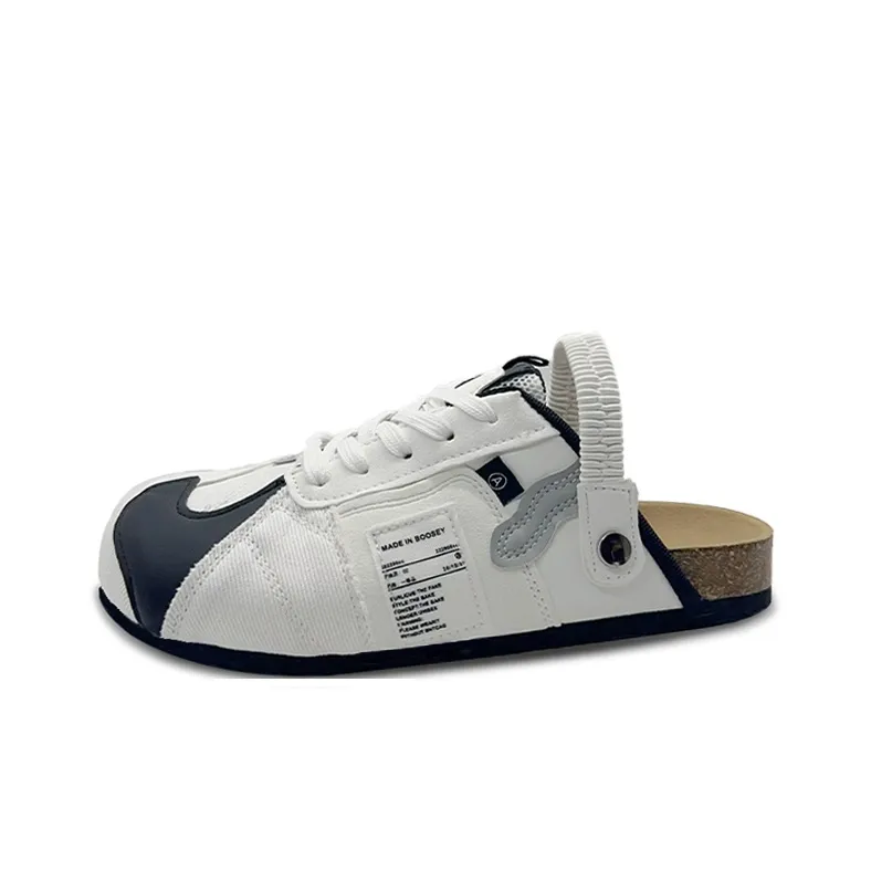 GULIA Abrasion Resistant Slip Resistant Closed Toe Slippers Women's Reproduction White Black-0