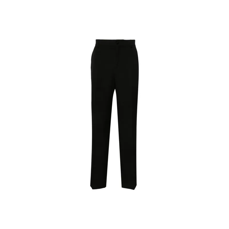 Golden Goose Satin Trim Straight Leg Trousers-0