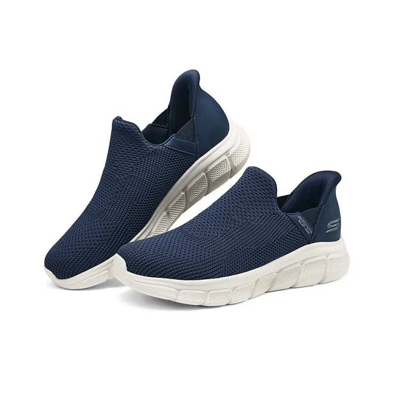Skechers Go Walk Fle Hands Free Slip Ins Technology Rebound Lightweight Breathable Low Top Casual Shoes Men's Black-2