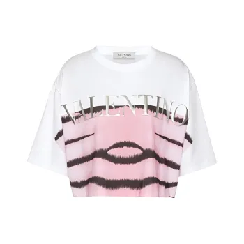 Valentino SS22 Crop Tops Women's Pink