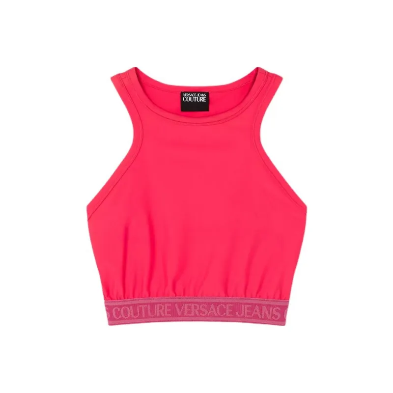 VERSACE JEANS COUTURE SS24 Tank Top Women's Rose Red-0