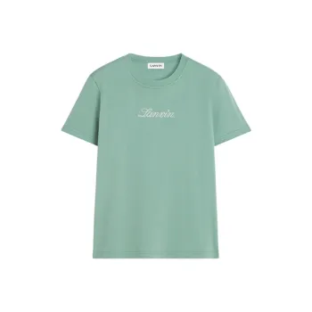 Lanvin Logo Embroidered Crewneck T Shirt
