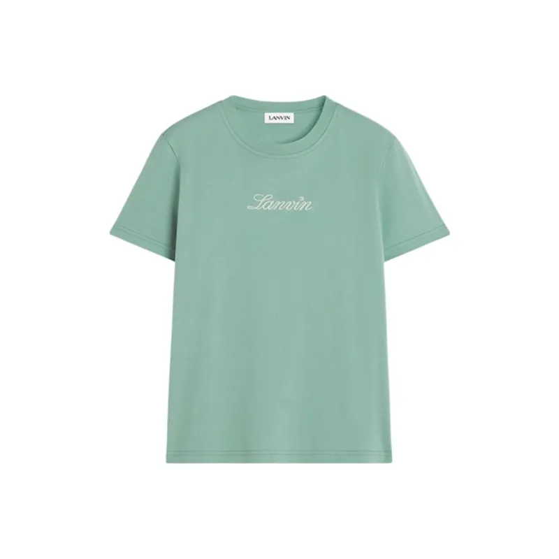 Lanvin Logo Embroidered Crewneck T Shirt-0