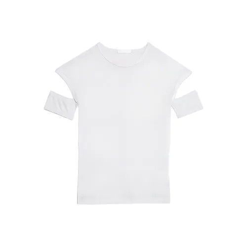 Helmut Lang Slashed Shrunken T Shirt
