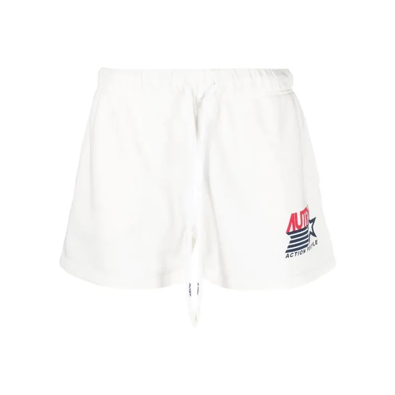 AUTRY Logo Printed High Waist Shorts-0