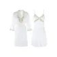 Green White Nightgown+Sleep Robe