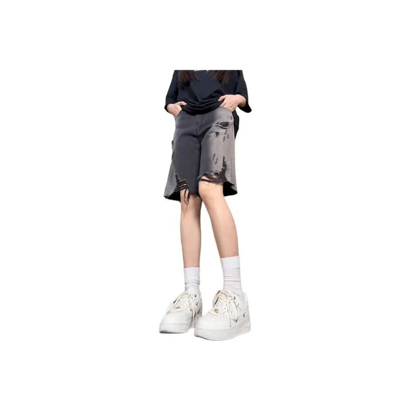 JIMI&JONS Denim Shorts Unisex Black-0
