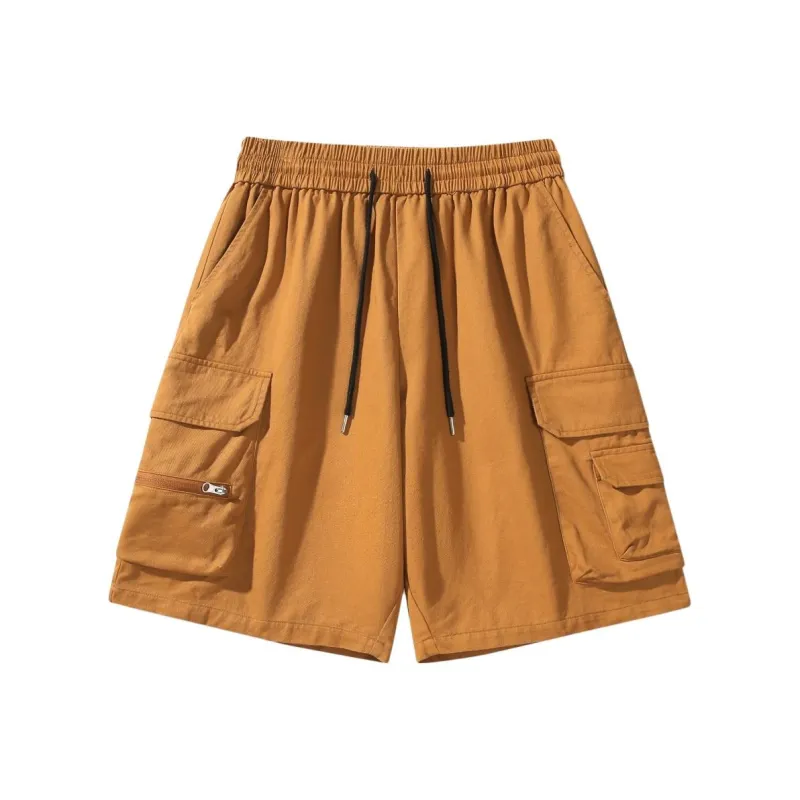 HCHUICHENG Cargo Shorts Unisex Khaki-4