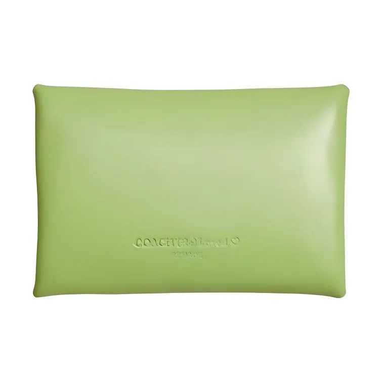 COACH Pouch Pebbled Leather Clutch Coin Purse Mini Women's Lime Green-1