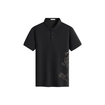 Dance With Wolves Polo Shirt Men's Black