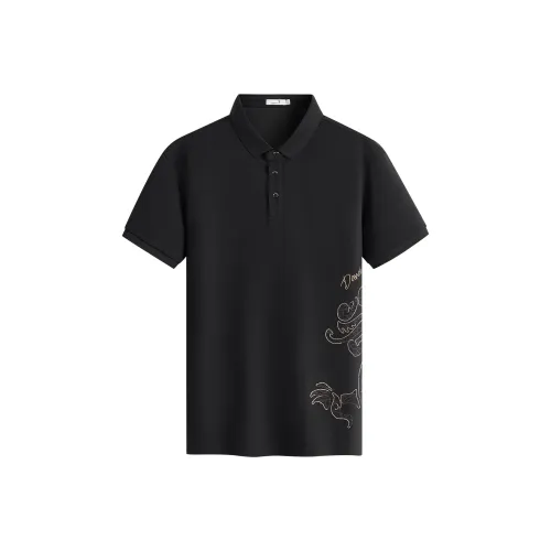 Dance With Wolves Polo Shirt Men's Black