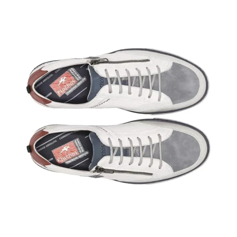 Fluchos Quebec Low Top Casual Shoes Men's Gray White-4