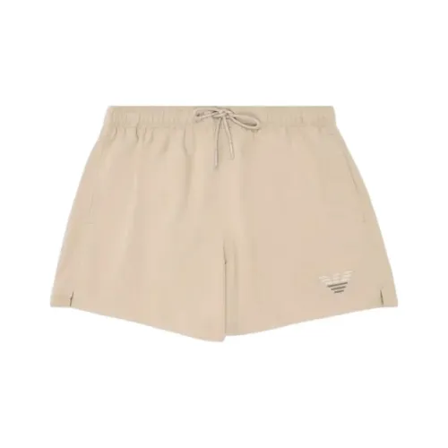 EMPORIO ARMANI Swim Shorts With Two tone Eagle Embroidery