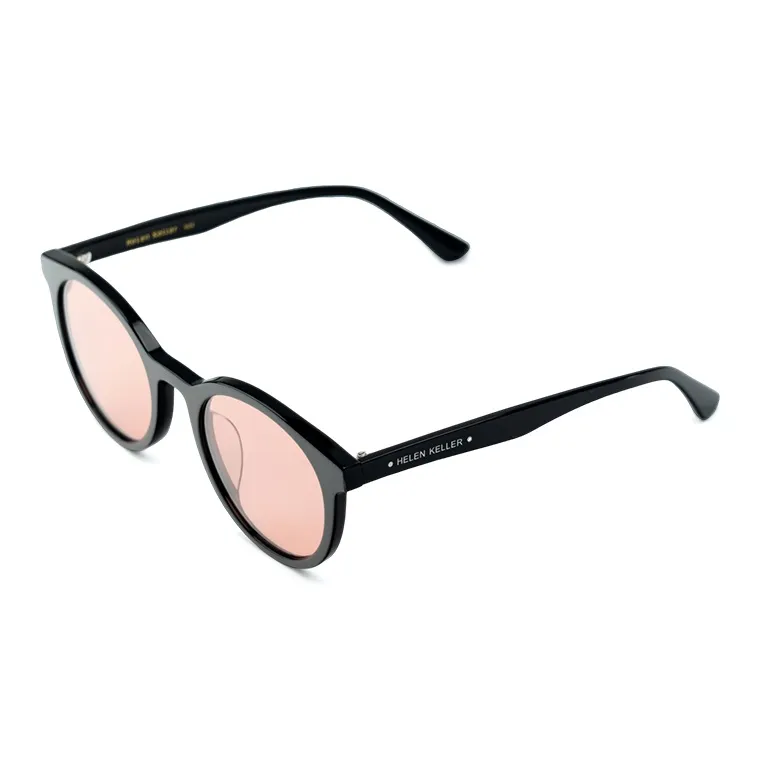 HELEN KELLER Plate Frame Oval Sunglasses Unisex-2