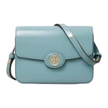 TORY BURCH Robinson Cow Leather Tofu Bag Handbag Shoulder Bag Medium Size Women's Deep Turquoise