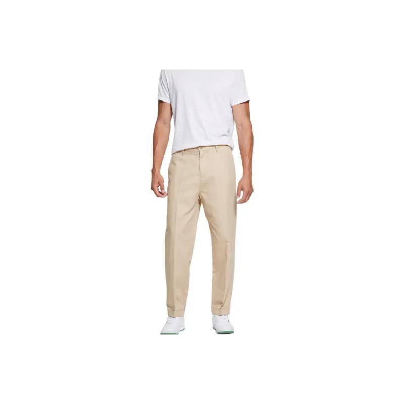 GUESS Eco Clement Twill Cropped Chino Pants Casual Pants Men's Beige-0