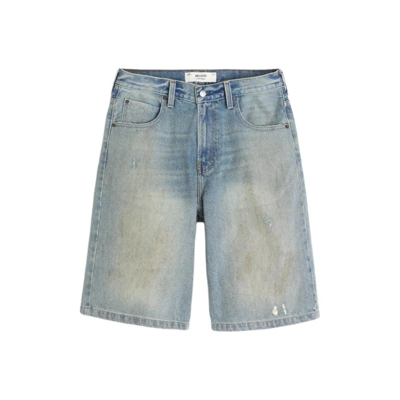 Hollister Denim Shorts Men's Medium Blue-0