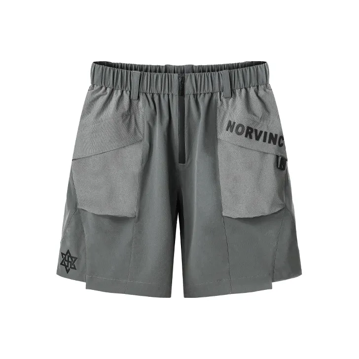 NORVINCY Straight Fit Loose Fit Solid Color Fitness Sports Shorts Unisex-5