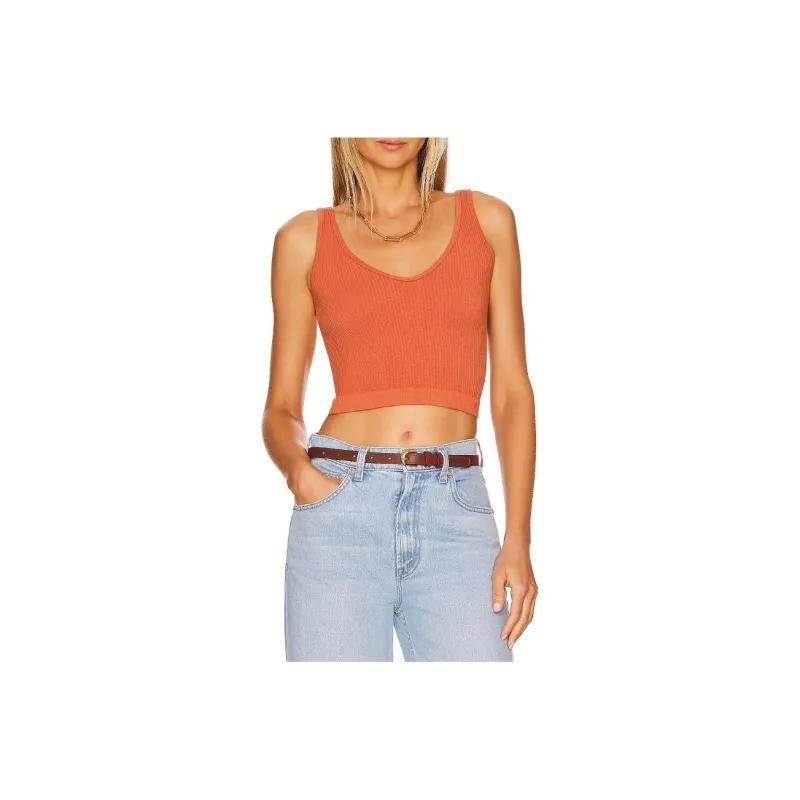 FREE PEOPLE Tank Tops Women's Orange-0