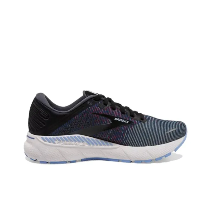 Brooks Adrenaline GTS 22 Anti Slip Wear Resistant Low Top Sprint Running Shoes Unisex Black Purple Blue-1