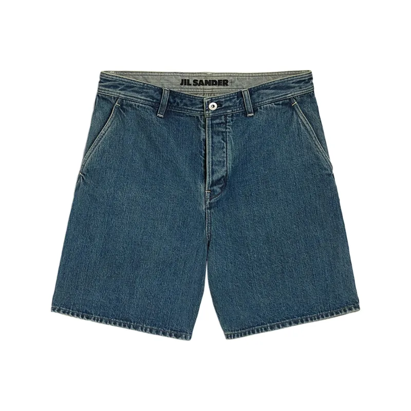 JIL SANDER High rise Denim Shorts-0