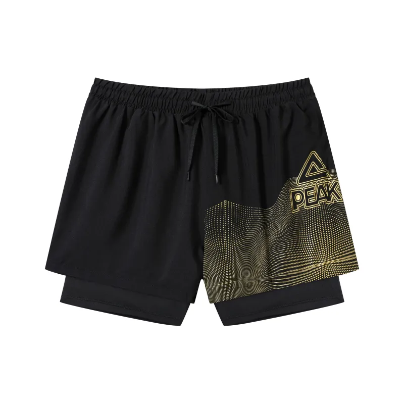 PEAK Swimming Shorts Men's Black Blue-2
