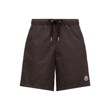 Moncler Monogram Print Swim Shorts