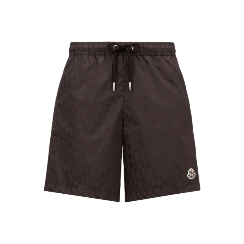 Moncler Monogram Print Swim Shorts-0