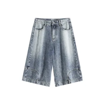 WOLF CODE Denim Shorts Unisex Blue