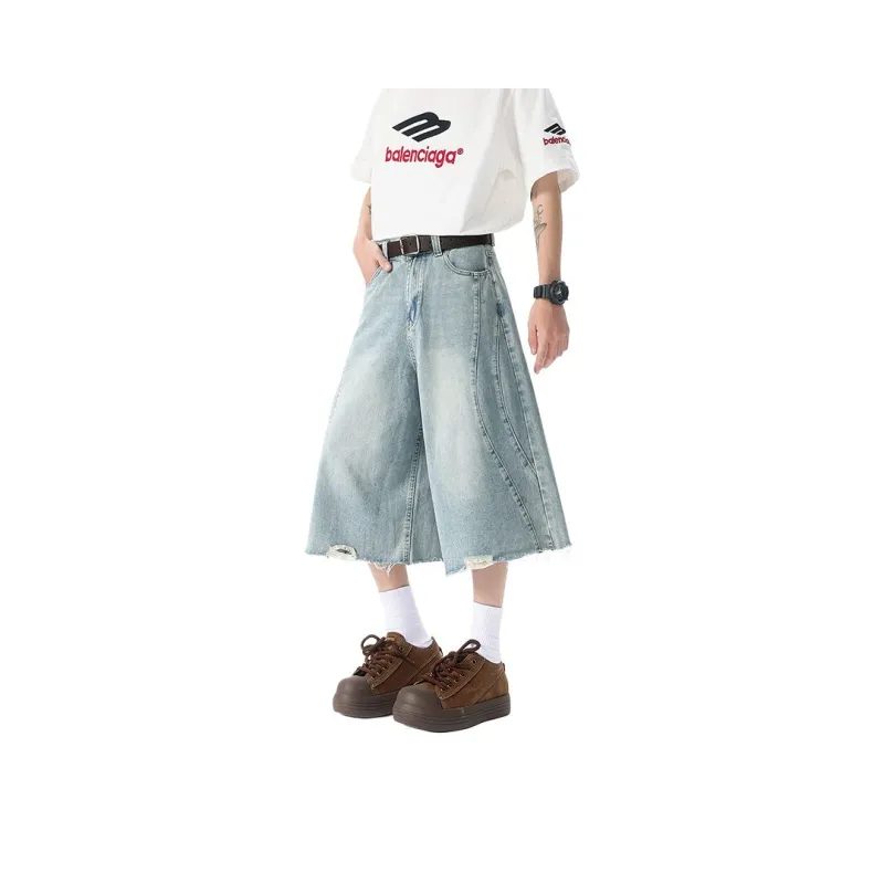 GROW DATE Denim Shorts Unisex Black-5