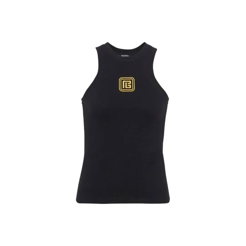 BALMAIN Pb Embroidered Tank Top-0