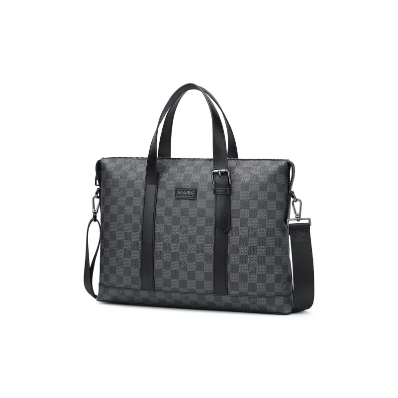 FAIRWHALE PVC Portable Crossbody Bag, Shoulder Bag, Briefcase Regular Men's Black-1