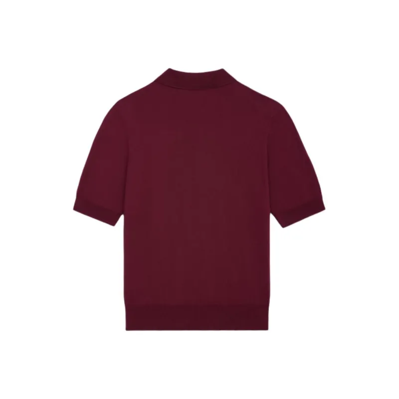 CELINE SS25 Polo Shirt Men's Burgundy Red-1