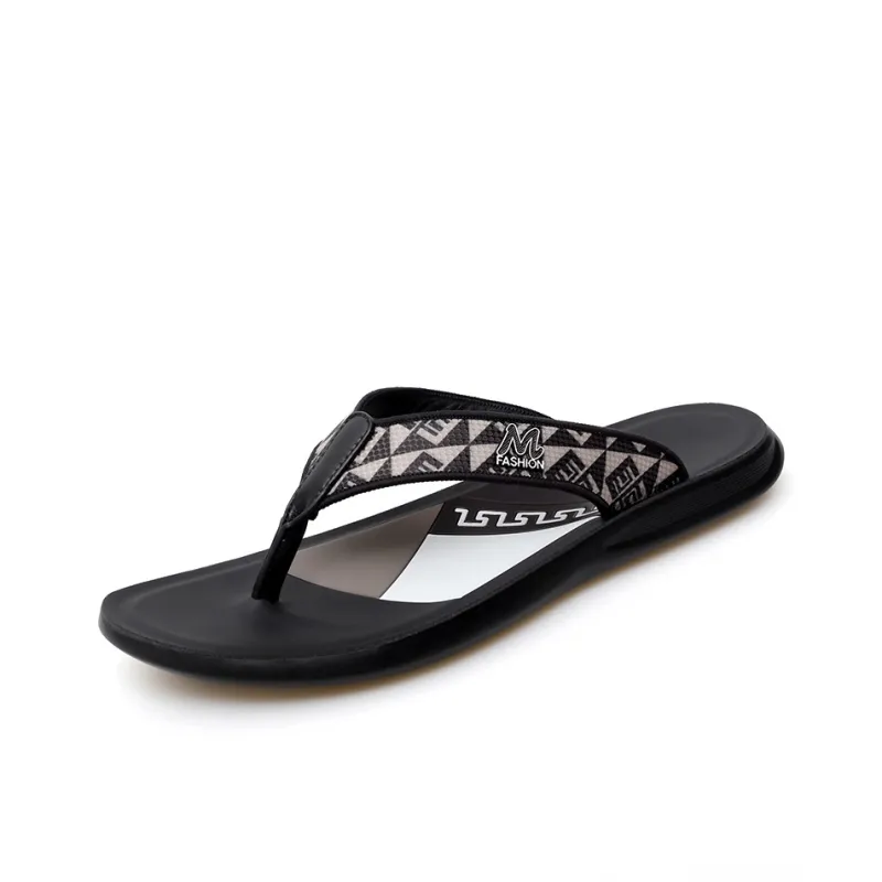 PEHL Rubber Sole Flip Flops Men's Black-1