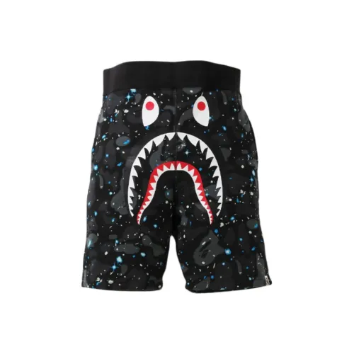 A BATHING APE Space Camo Shark Sweat Shorts SS21