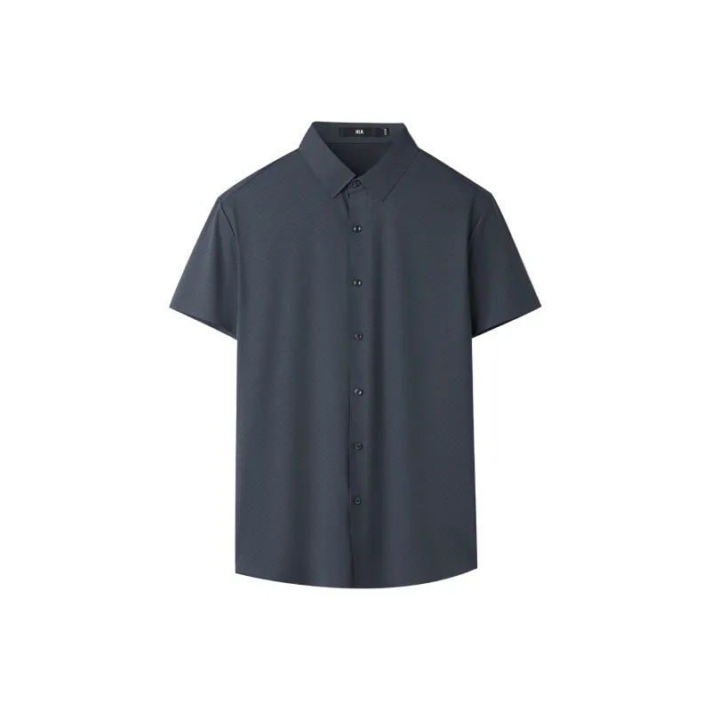 HLA Shirt Men's Navy Blue Pattern-0