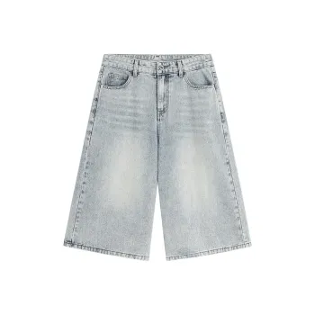 WOLF CODE Denim Shorts Unisex Light Blue