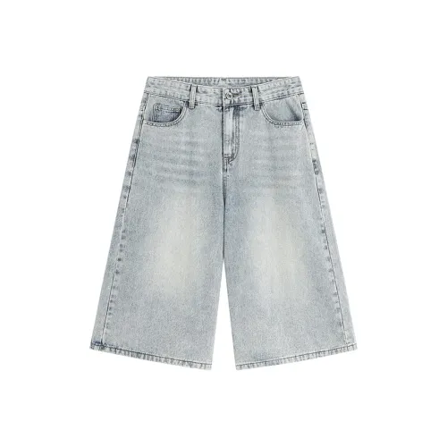 WOLF CODE Denim Shorts Unisex Light Blue
