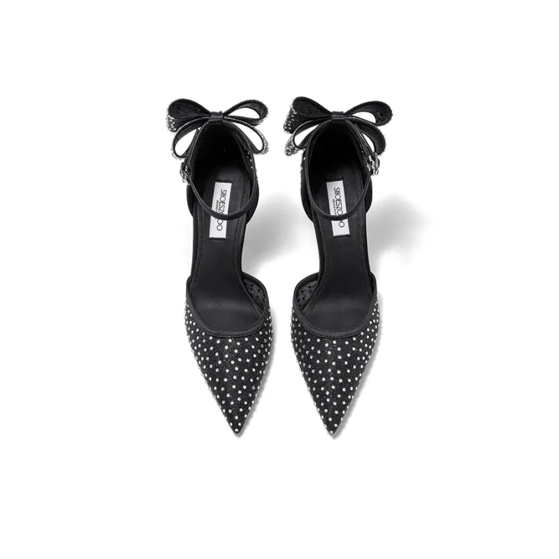 SHOESZOOO Summer Fashion Apparel Sandal Slim Heel High Heels 9cm Women's Hepburn Black-3