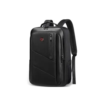 CROSSGEAR PU, Textile Mixture Backpack Unisex Black
