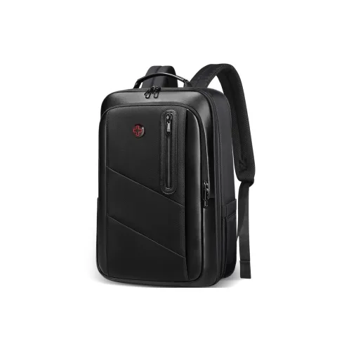 CROSSGEAR PU, Textile Mixture Backpack Unisex Black